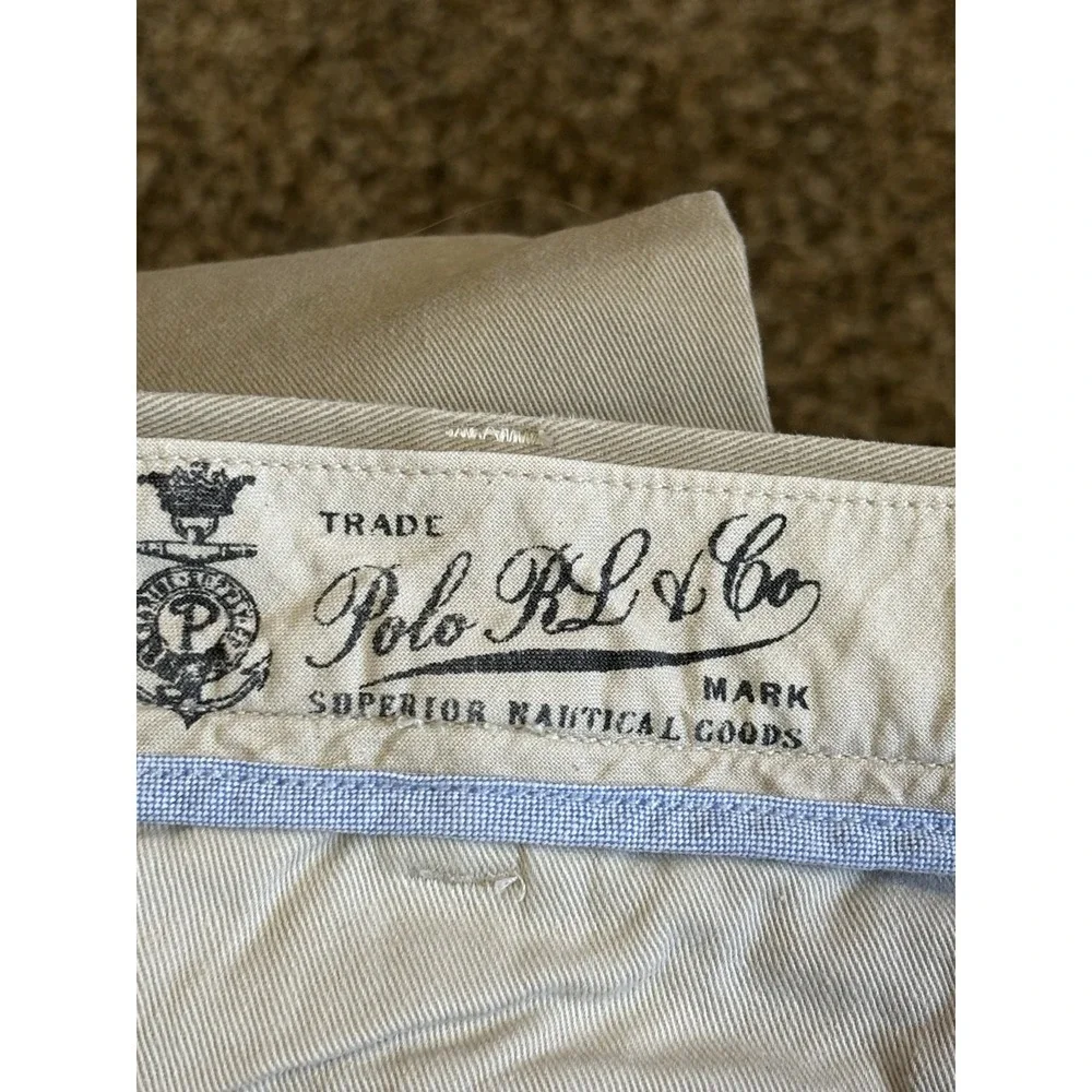 Polo By Ralph‎ Lauren Slim Straight Chino Pants Size 36x32 Tan
